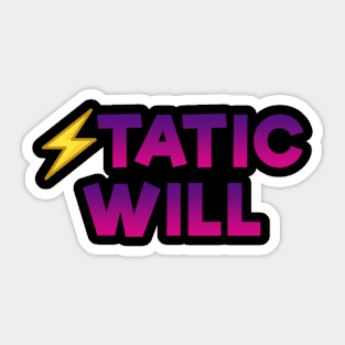 Static will Dark red Sticker